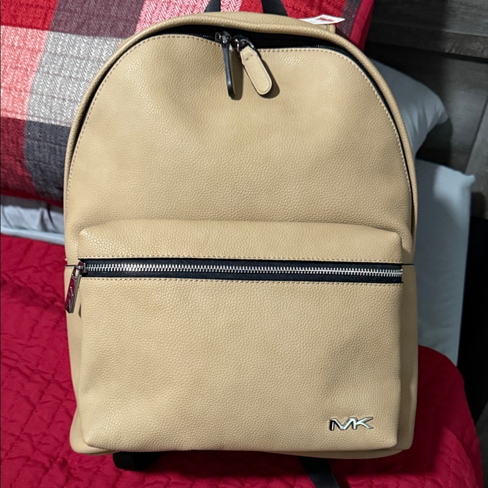 Michael Kors Beige Leather Backpack - Picture 2 of 5